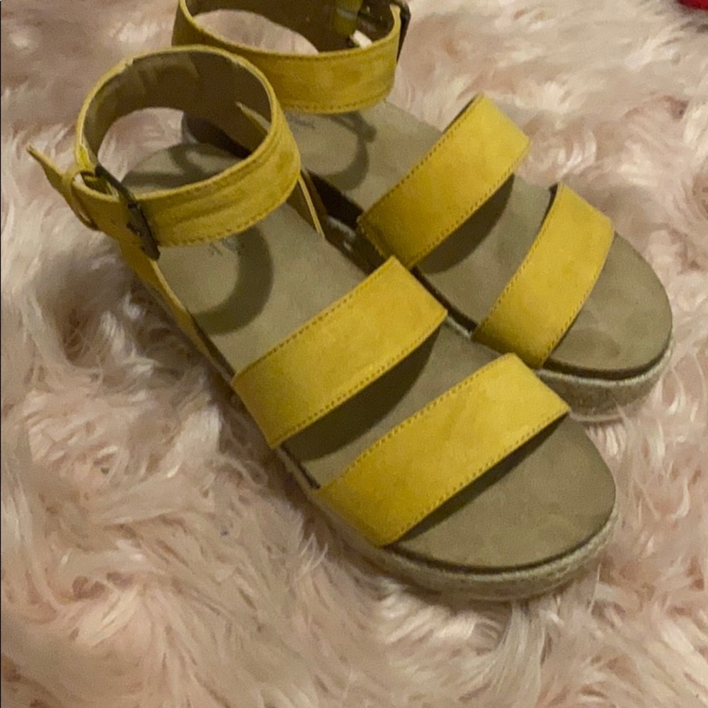 Yellow Espadrille Sandals